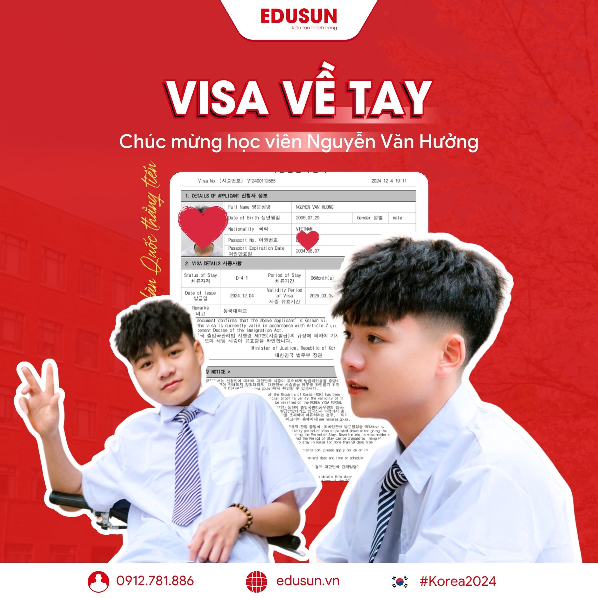Visa Nguyễn Văn Hưởng