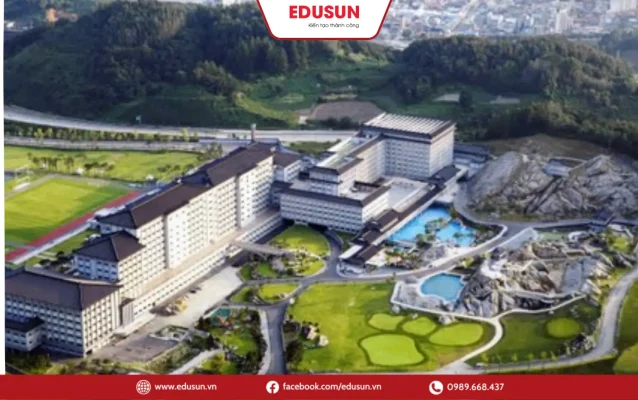 khuôn viên đại học jungwon hàn quốc