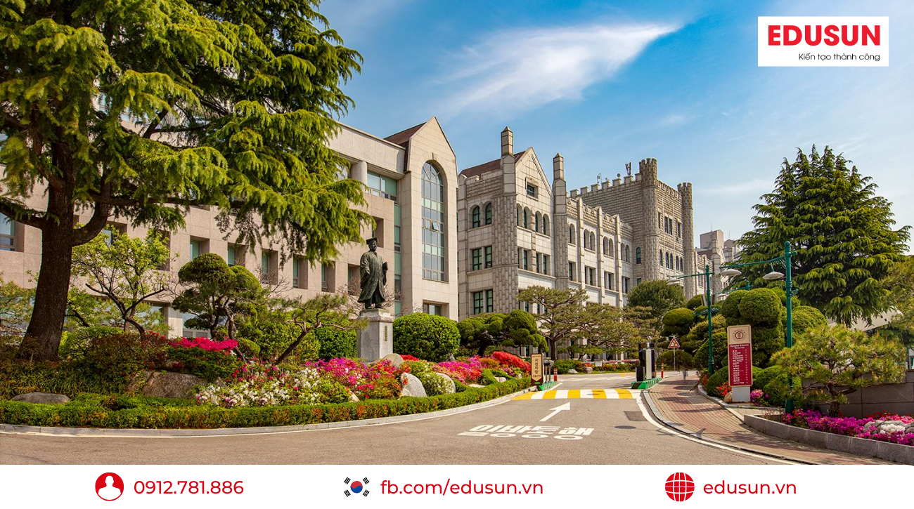 Toàn cảnh khuôn viên Trường Đại học Nữ sinh Dongduk Hàn Quốc