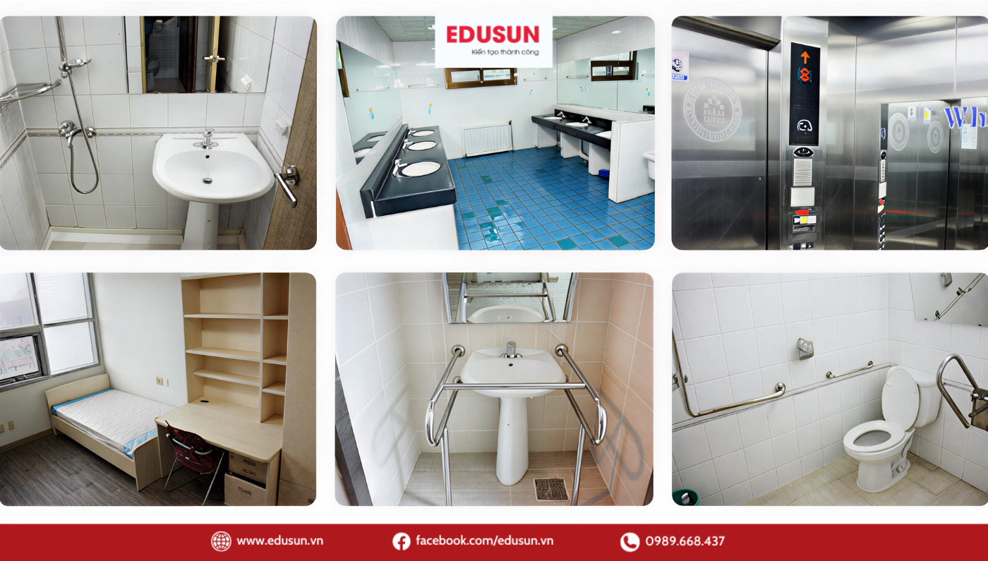 Bảng thông tin các khu ký túc xá và hình ảnh phòng ở dành cho người khuyết tật tại Đại học Hannam