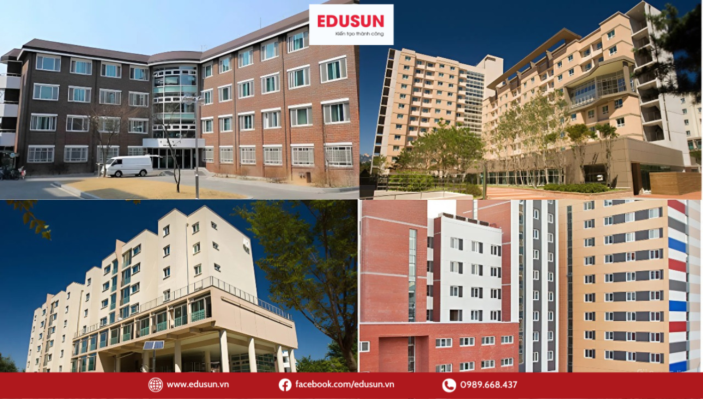 Hình ảnh các tòa nhà ký túc xá tại Đại học SeoulTech Hàn Quốc