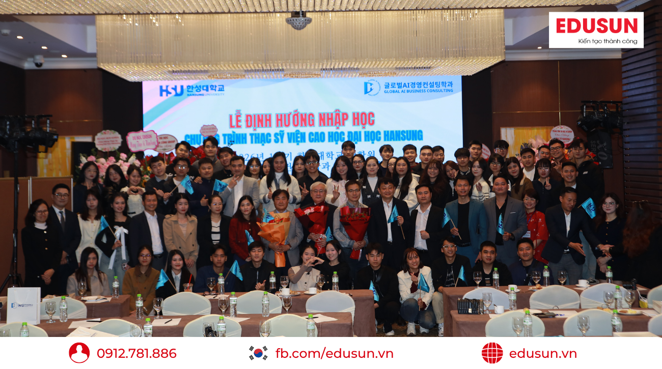 Lễ định hướng nhập học chương trình Thạc sĩ Đại học Hansung cùng EduSun